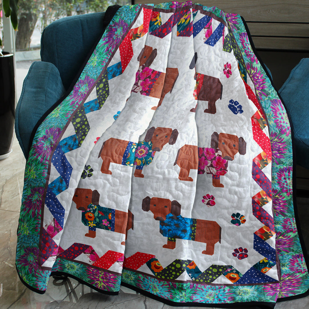 Dachshund CLA0710314Q Art Quilt