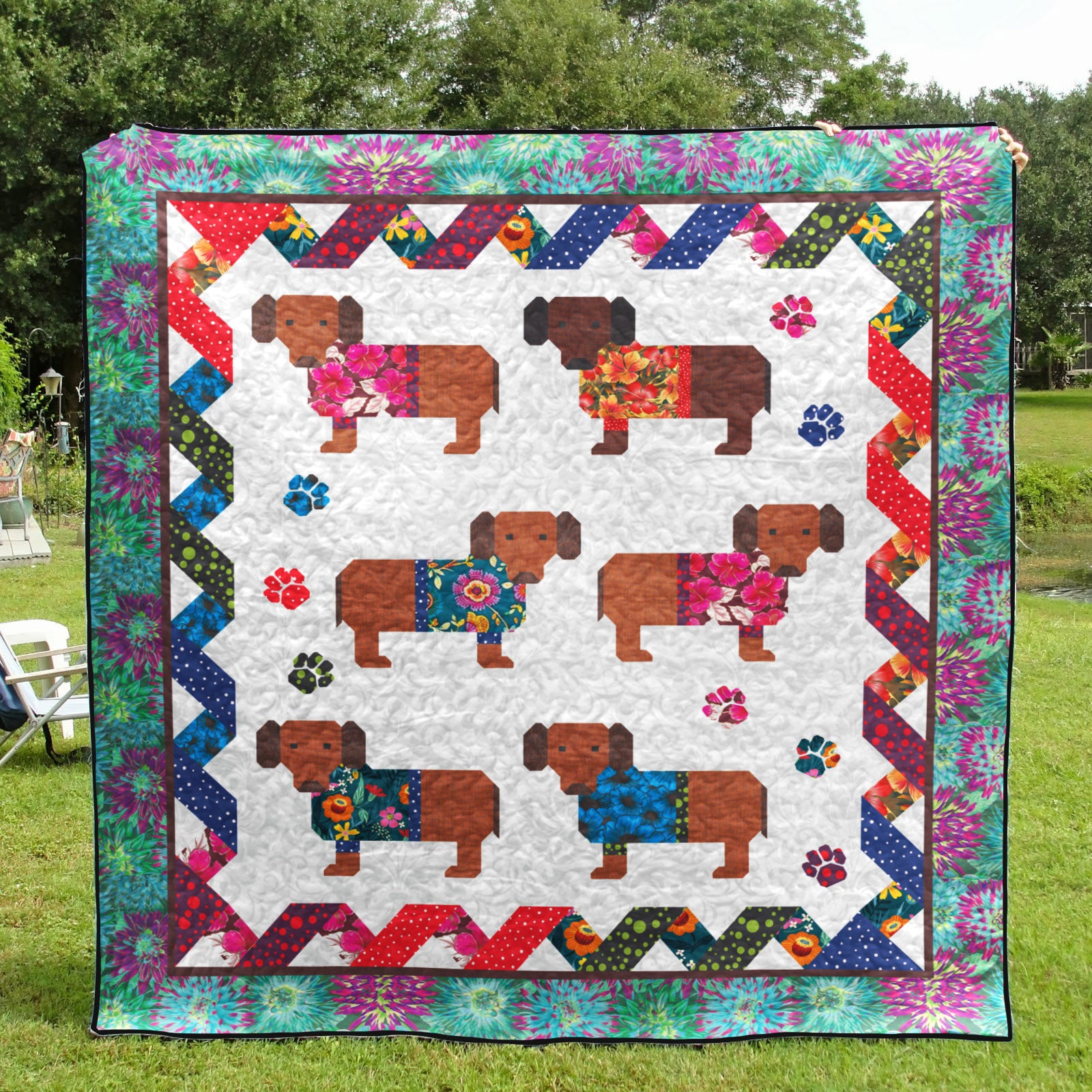 Dachshund CLA0710314Q Art Quilt