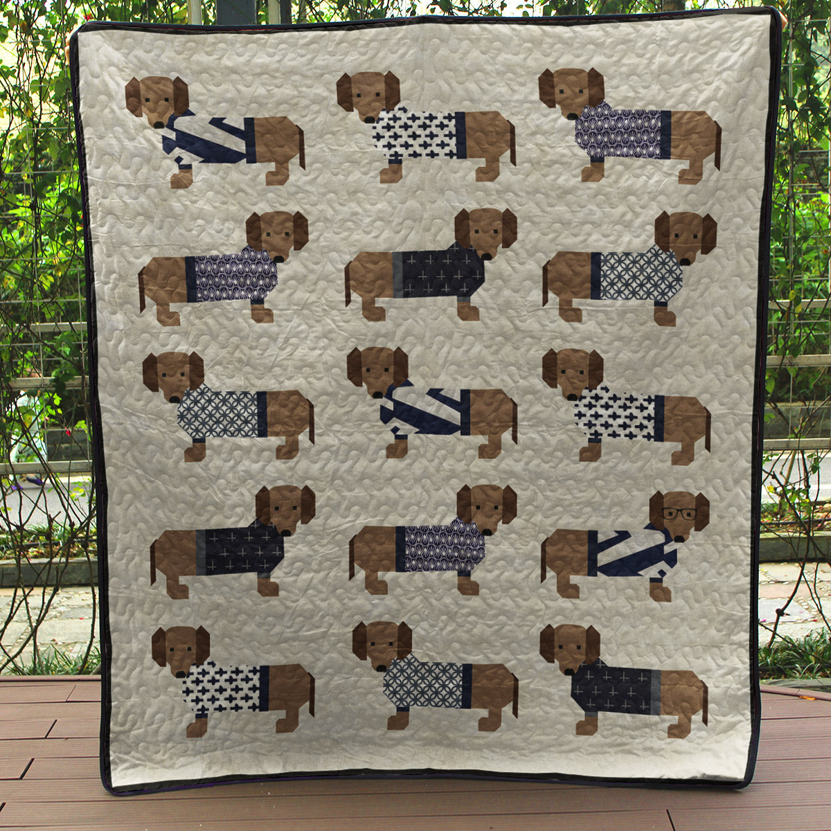 Dachshund CLA1010241Q Art Quilt