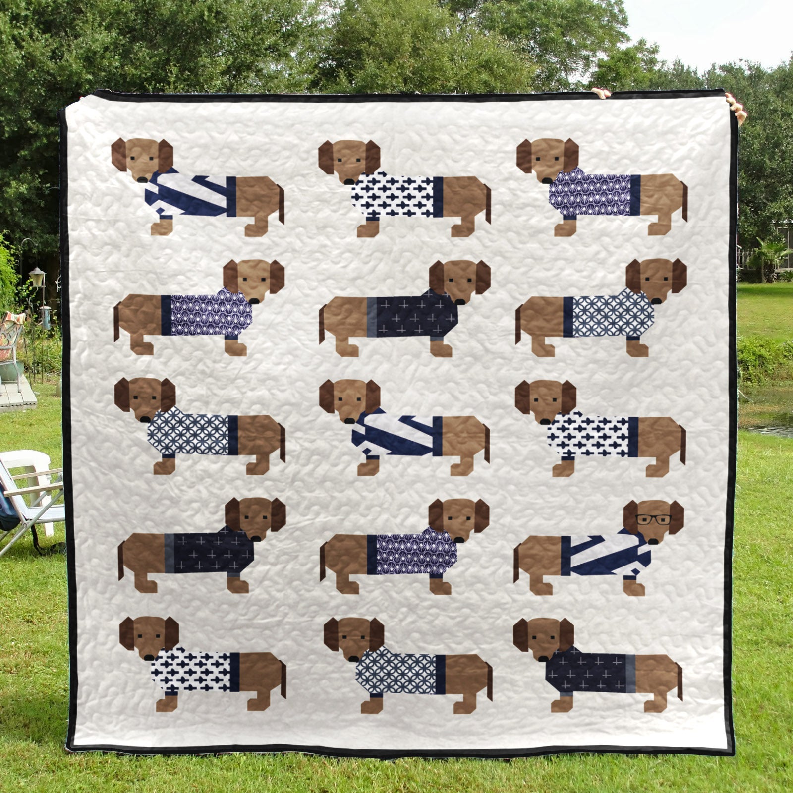 Dachshund CLA1010241Q Art Quilt