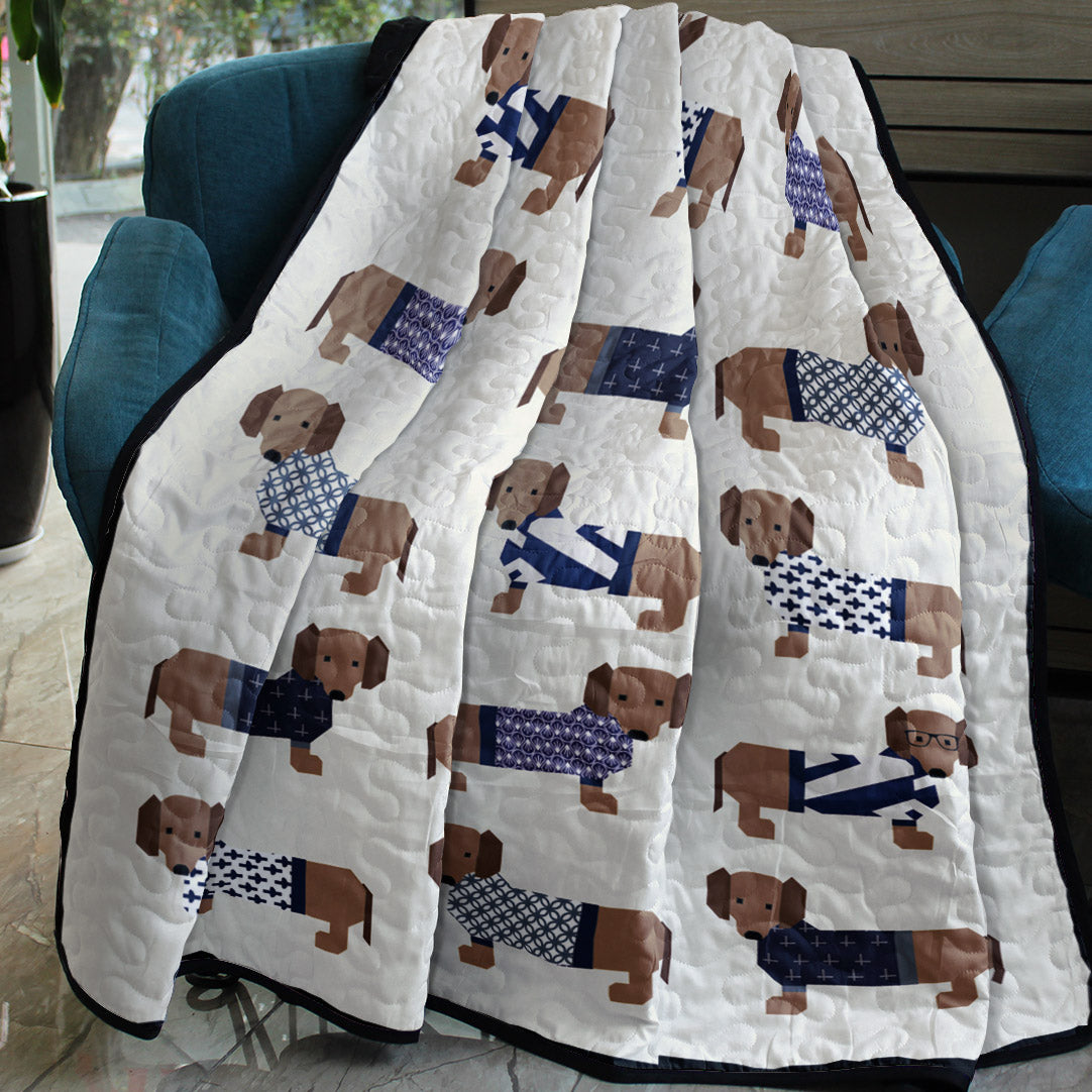 Dachshund CLA1010241Q Art Quilt