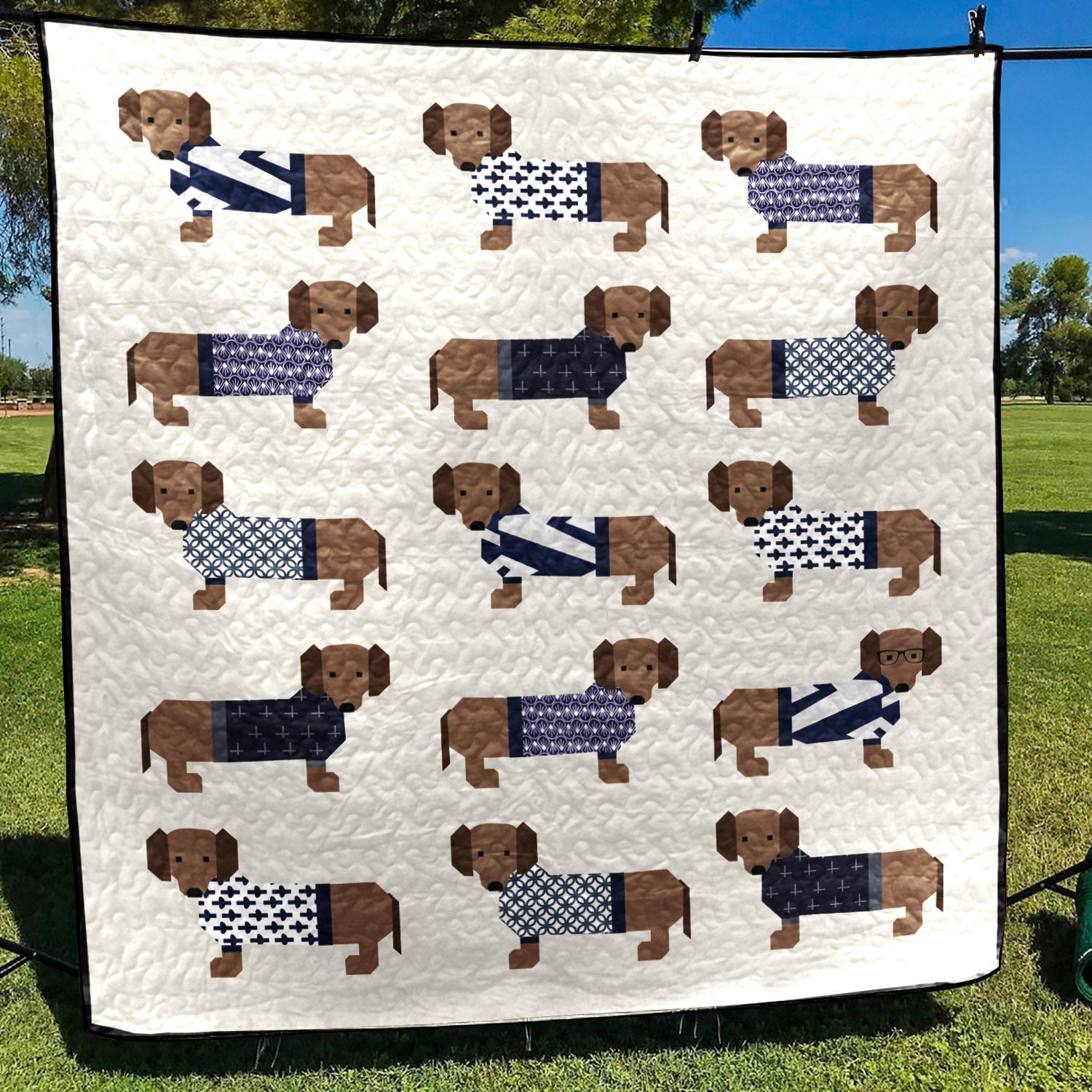 Dachshund CLA1010241Q Art Quilt