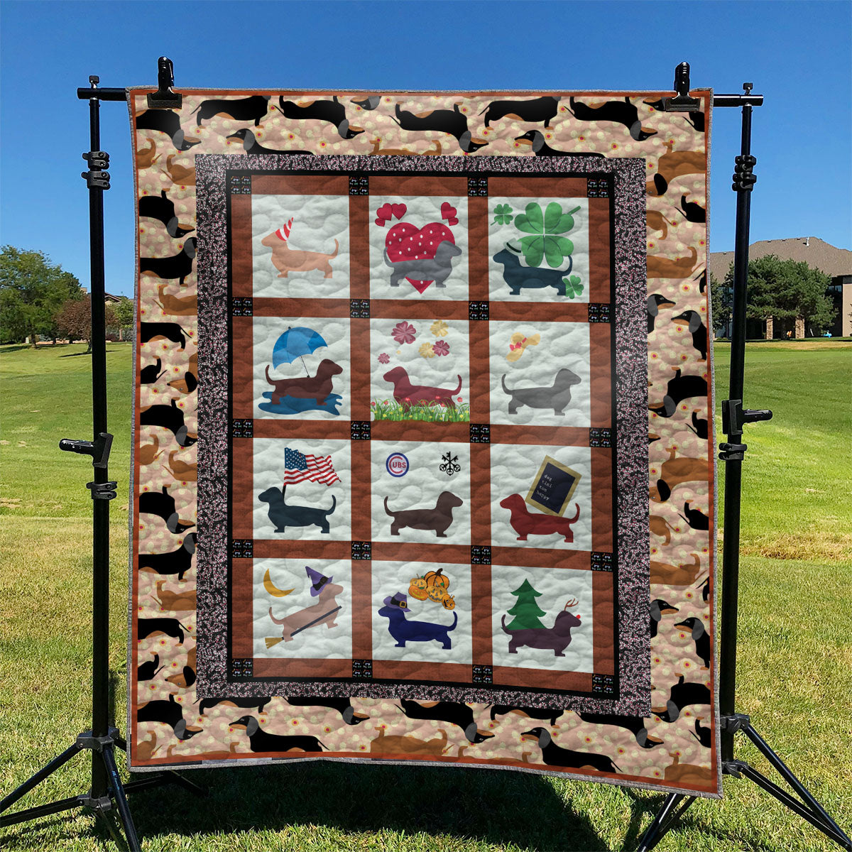 Dachshund blanket online quilt