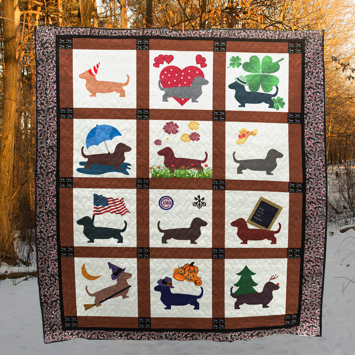 Dog Dachshund TD2709333 Art Quilt