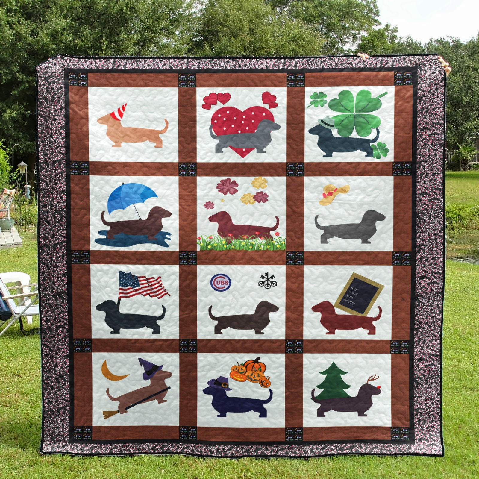 Dog Dachshund TD2709333 Art Quilt