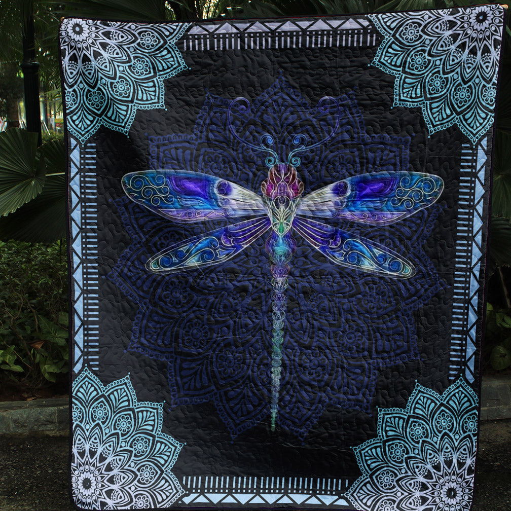 Dragonfly Mandala Art Quilt HN041102M
