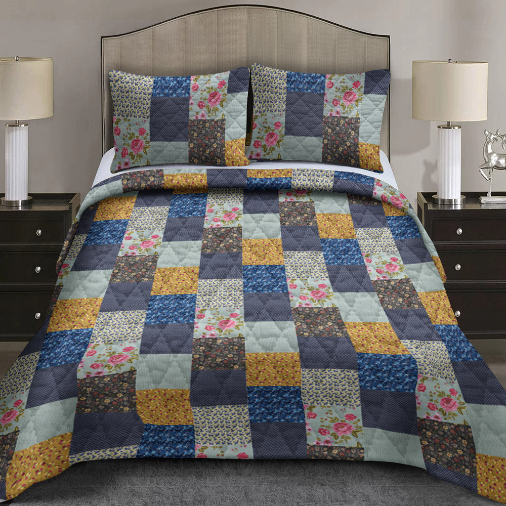 Floral Quilt Bed Set JP121106