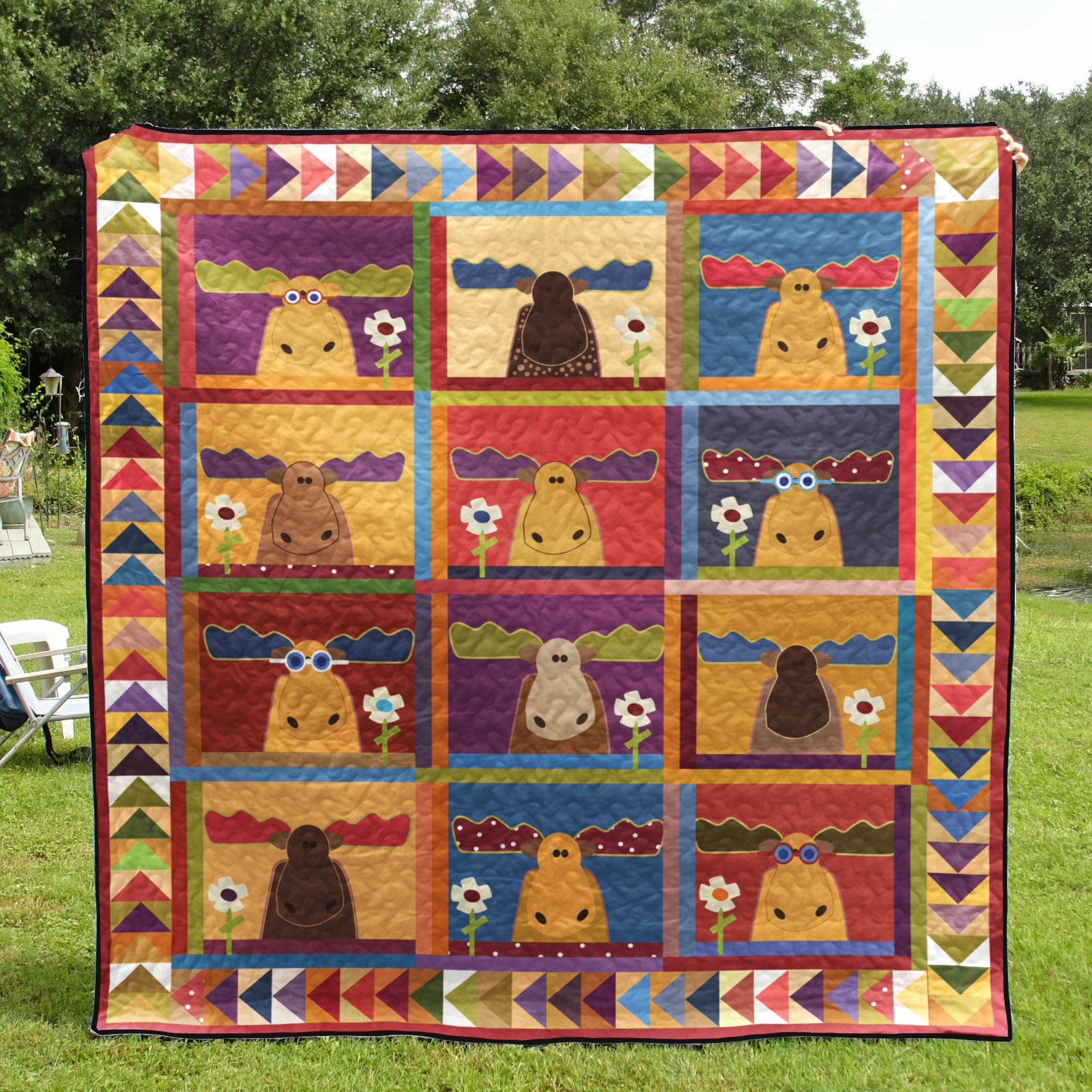 Moose CLM0910130 Art Quilt