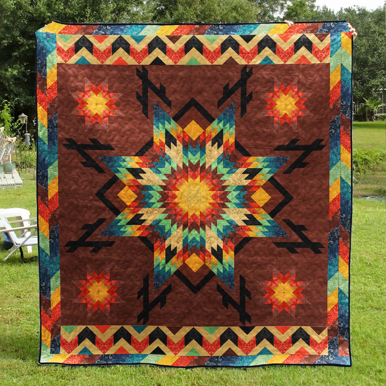 Native American Inspired Star Art Quilt TL27022302BL