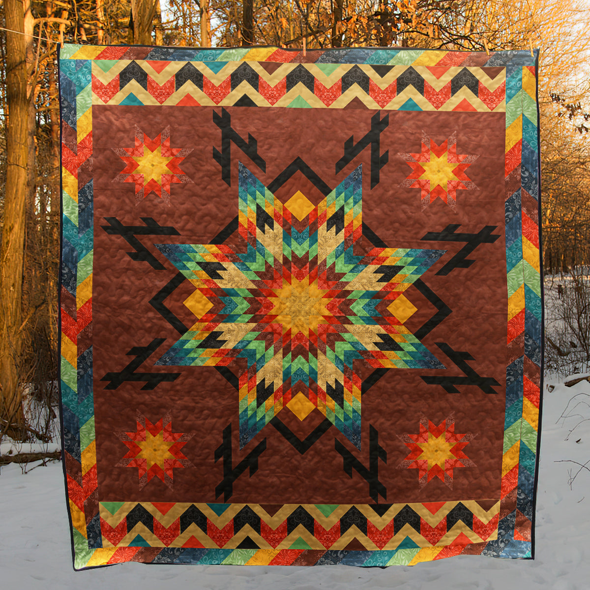 Native American Inspired Star Art Quilt TL27022302BL