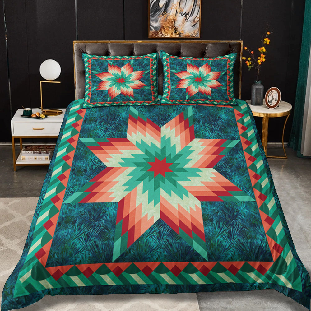 Native American Inspired Star Green Bedding Sets HN310504MB