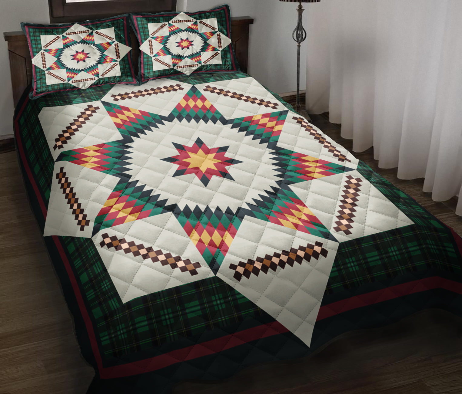 Native American Inspired Star Quilt Bed Set MT230513D
