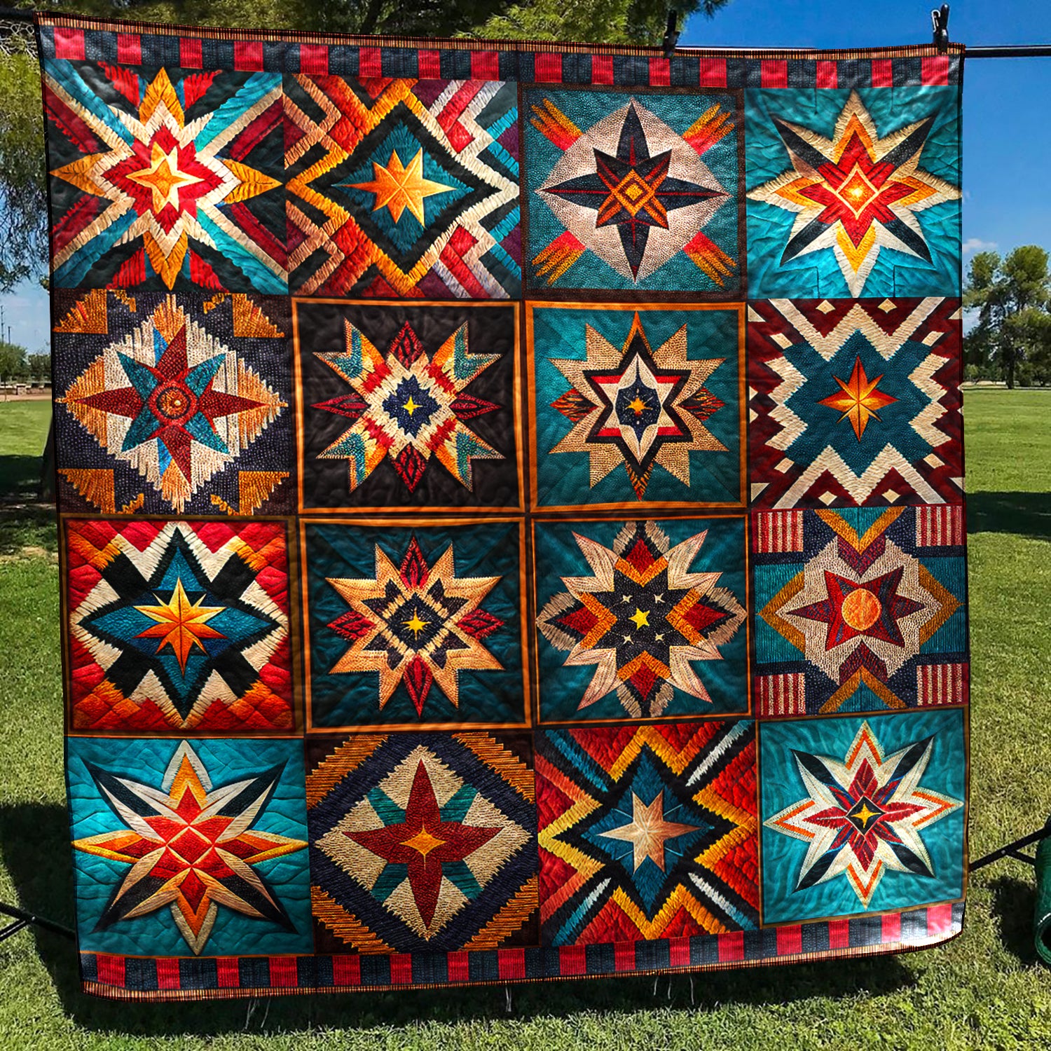 Native American Inspired Star Art Quilt TL190803Y