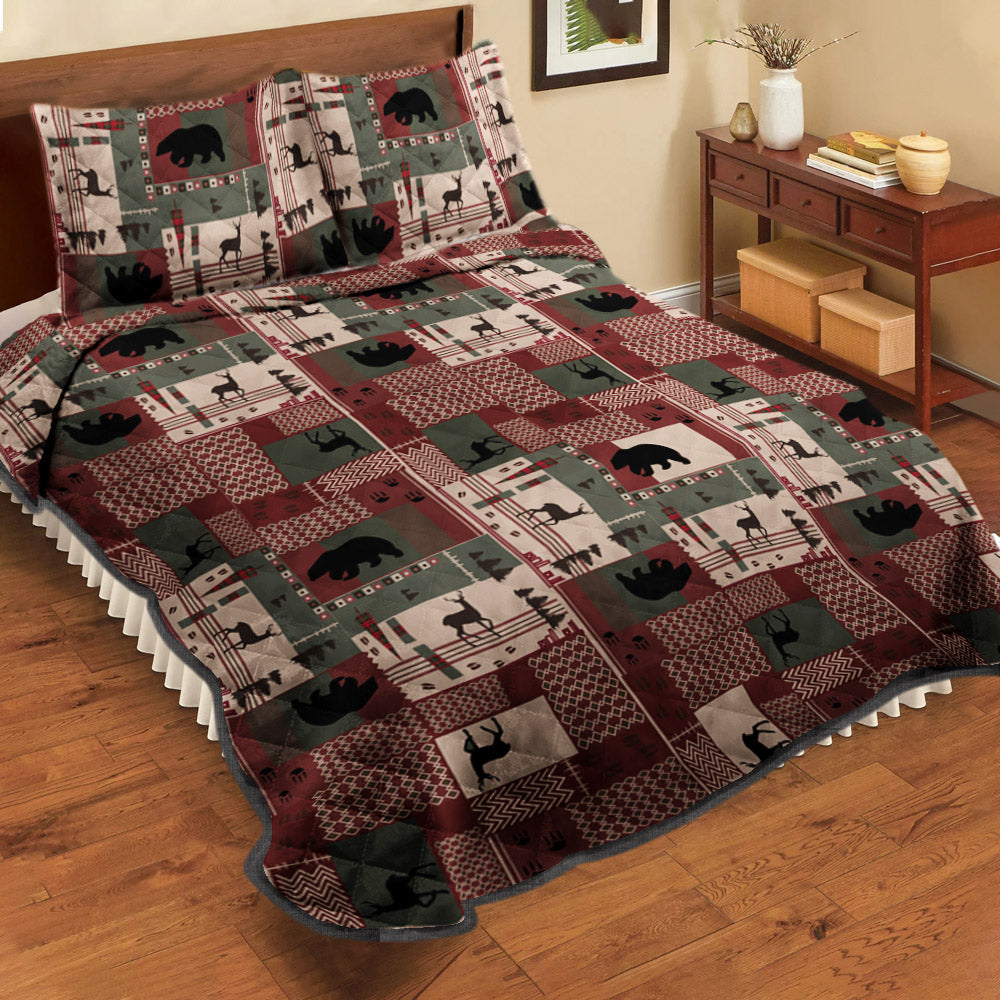 Rustic Moose CLA2609192B Quilt Bed Set