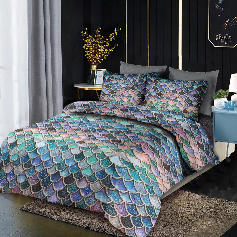 Sparkling Mermaid Tail Bedding Sets HN310508MB