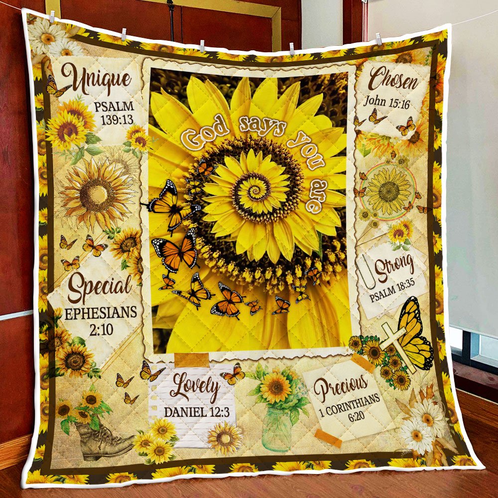 Sunflower God Says You Are ND201009 Art Quilt