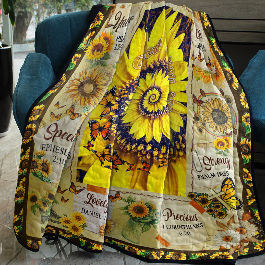 Sunflower God Says You Are ND201009 Art Quilt