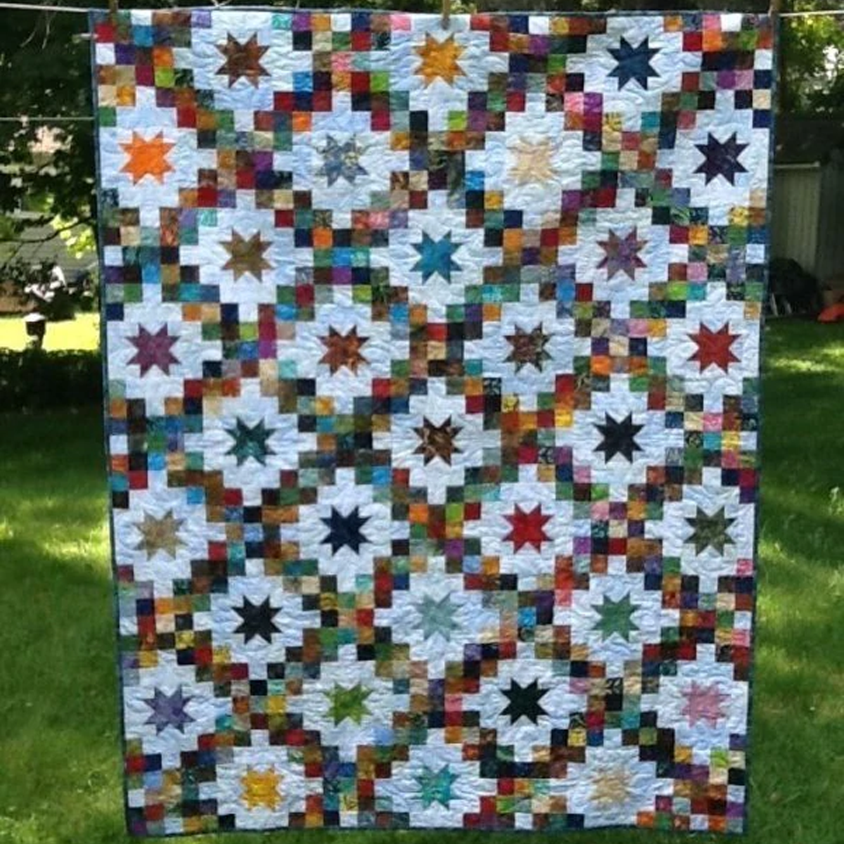 Double Irish Chain Barn Star Pattern CL140662 Art Quilt