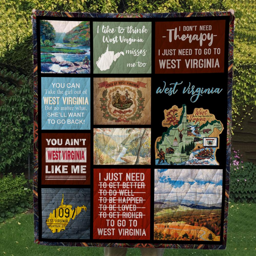West Virginia CL14100542MDQ Art Quilt