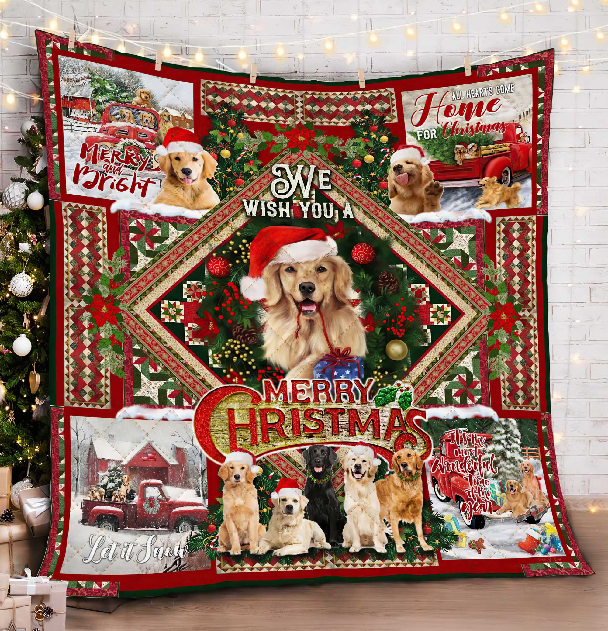 Golden Retriever Art Quilt HT011104