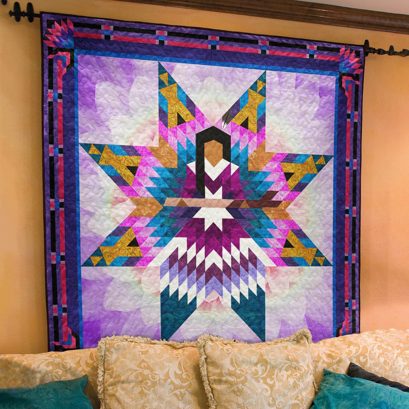 Native American Inspired Art Quilt TL24022302BL