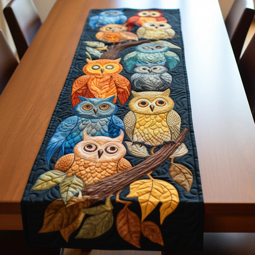 Owl TAI13122358 Quilted Table Runner