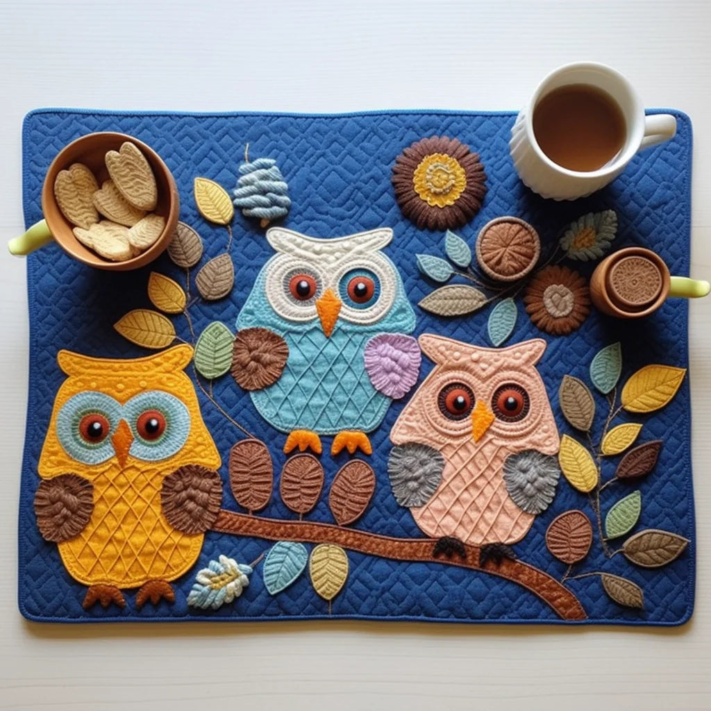 Owl TAI30112322 Quilted Placemats