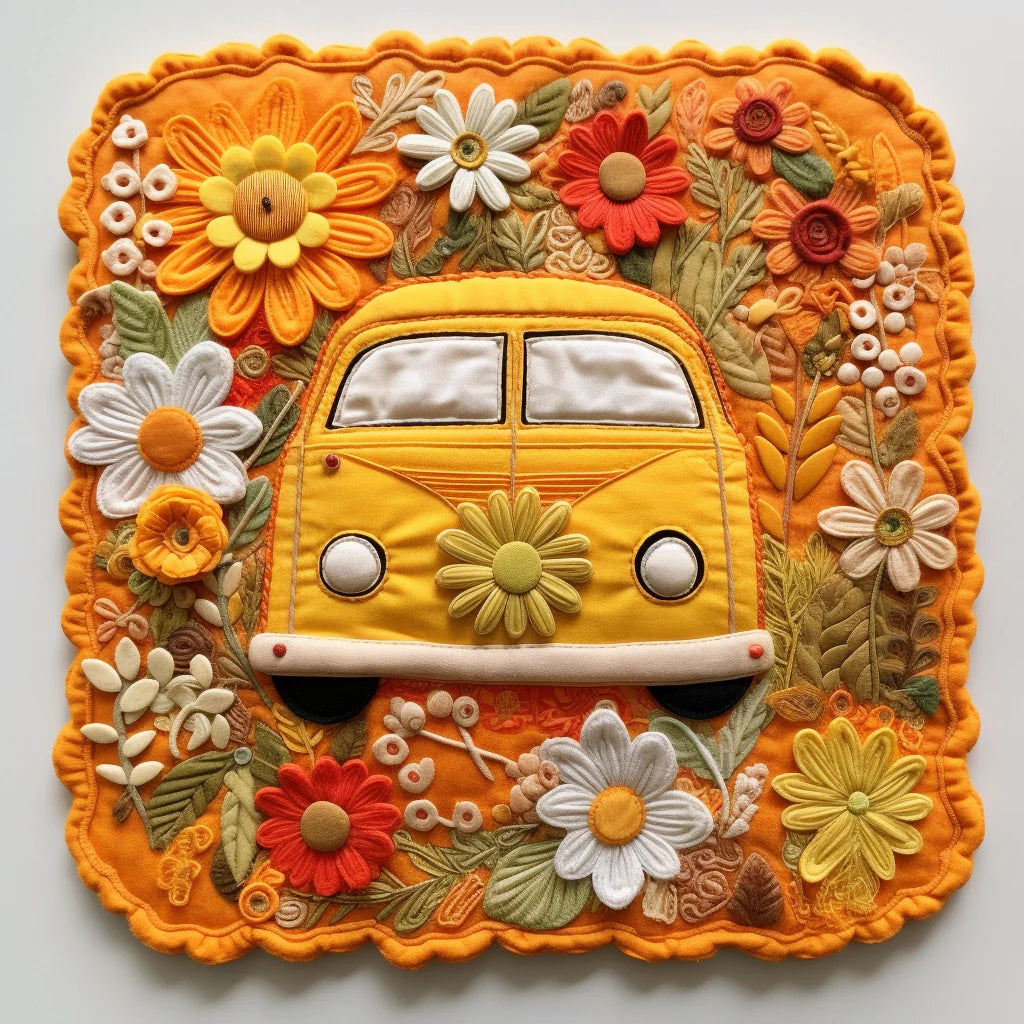 Hippie Caravan TAI040124259 Quilted Placemats