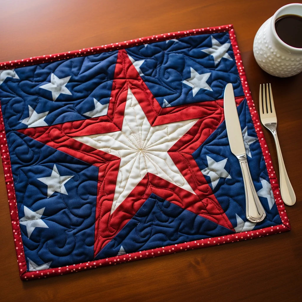 Patriotic Star TAI260224251 Quilted Placemats