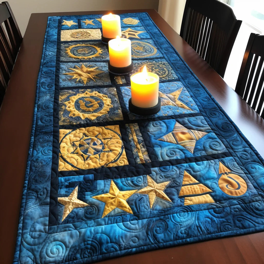 Jewish Hanukkah TAI040124417 Quilted Table Runner