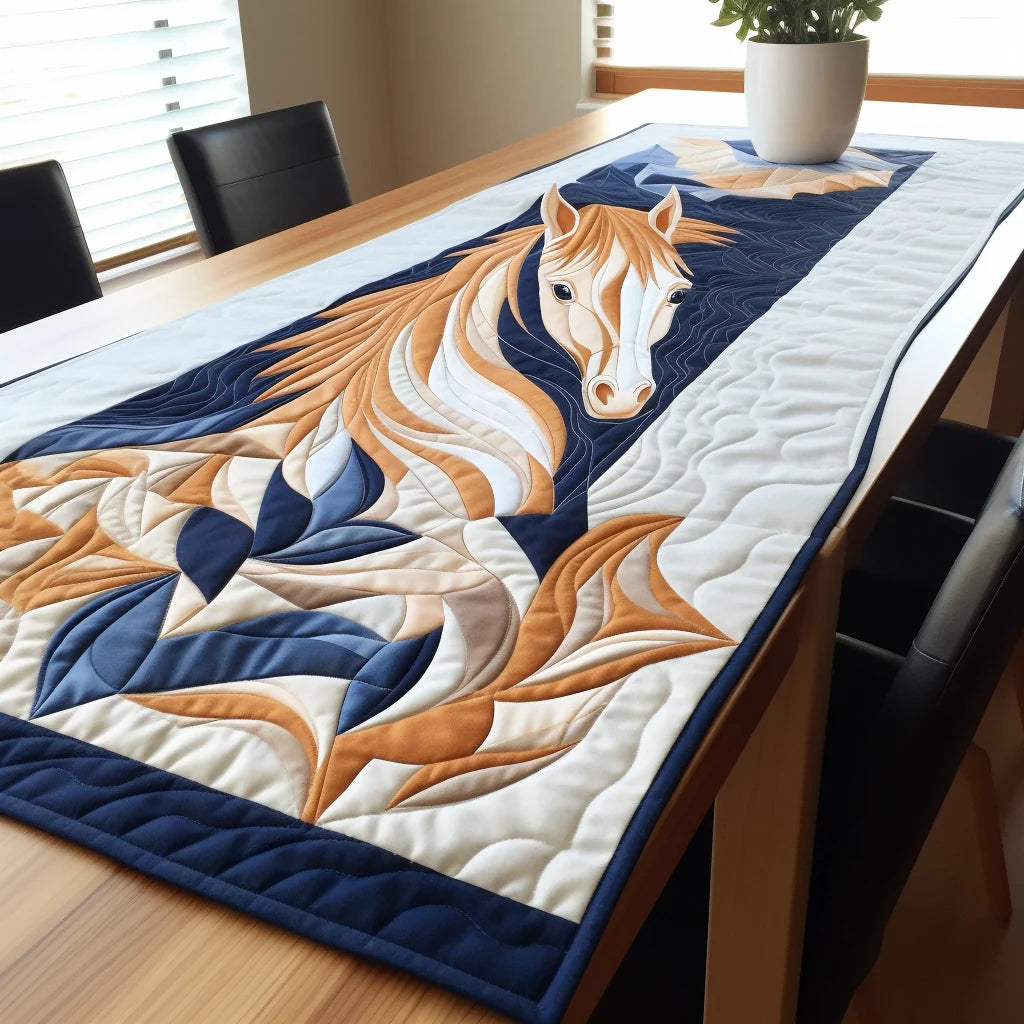 Horse TAI020324043 Quilted Table Runner