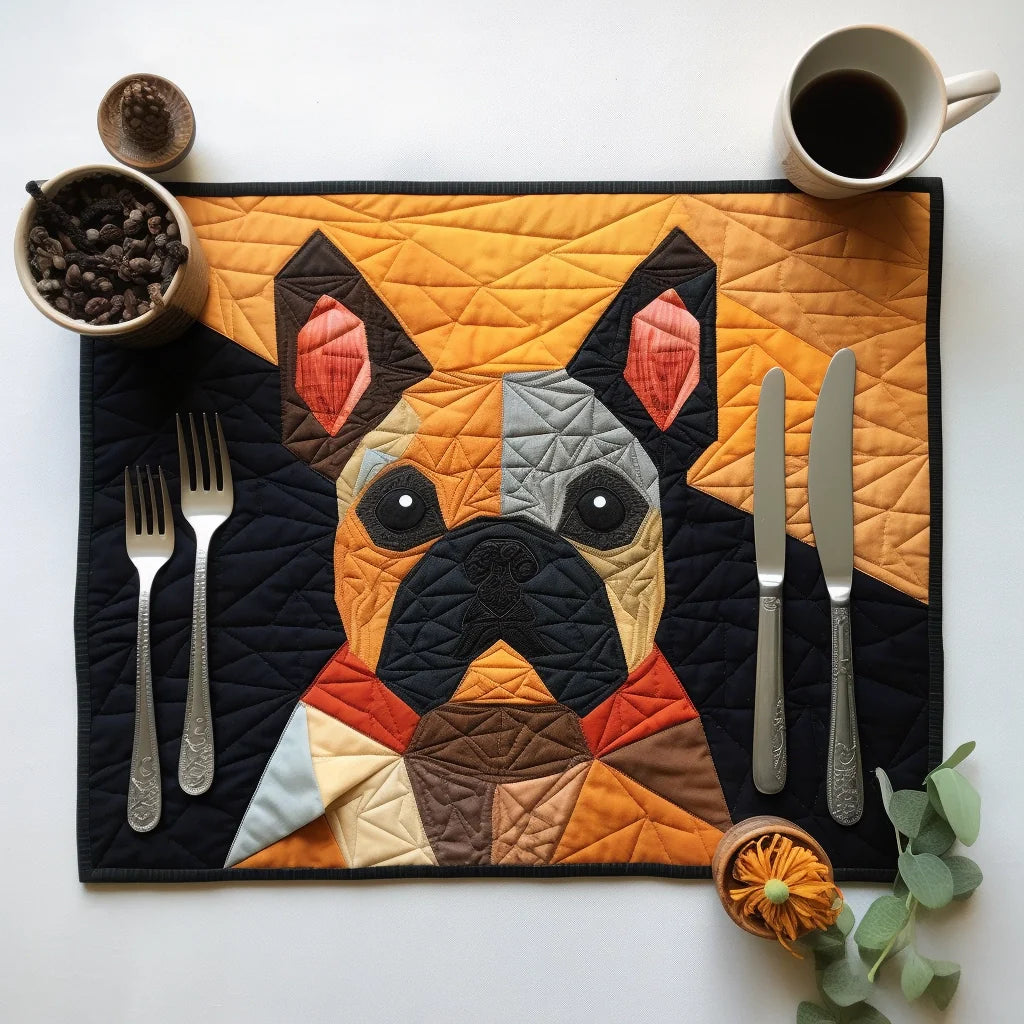 French Bulldog TAI30112305 Quilted Placemats