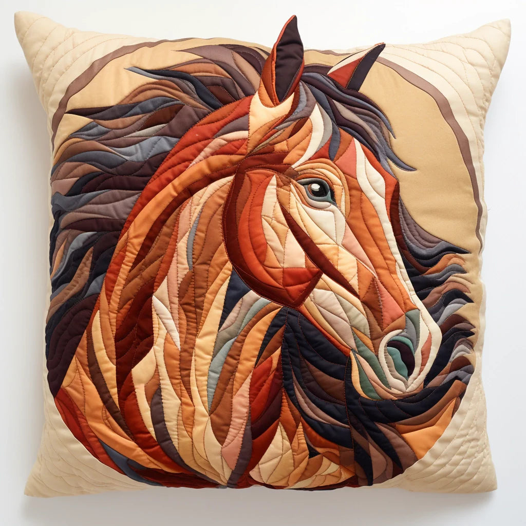 Horse TAI060324122 Quilted Pillow Case