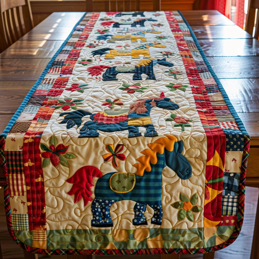 Horse TAI060324324 Quilted Table Runner