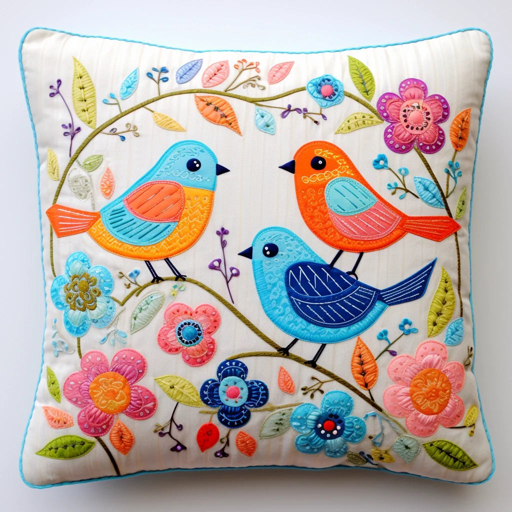 Bird TAI020324297 Quilted Pillow Case