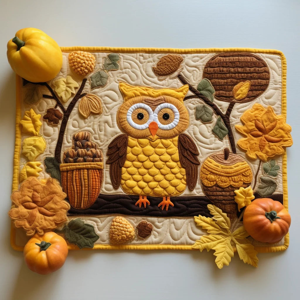 Owl TAI30112327 Quilted Placemats