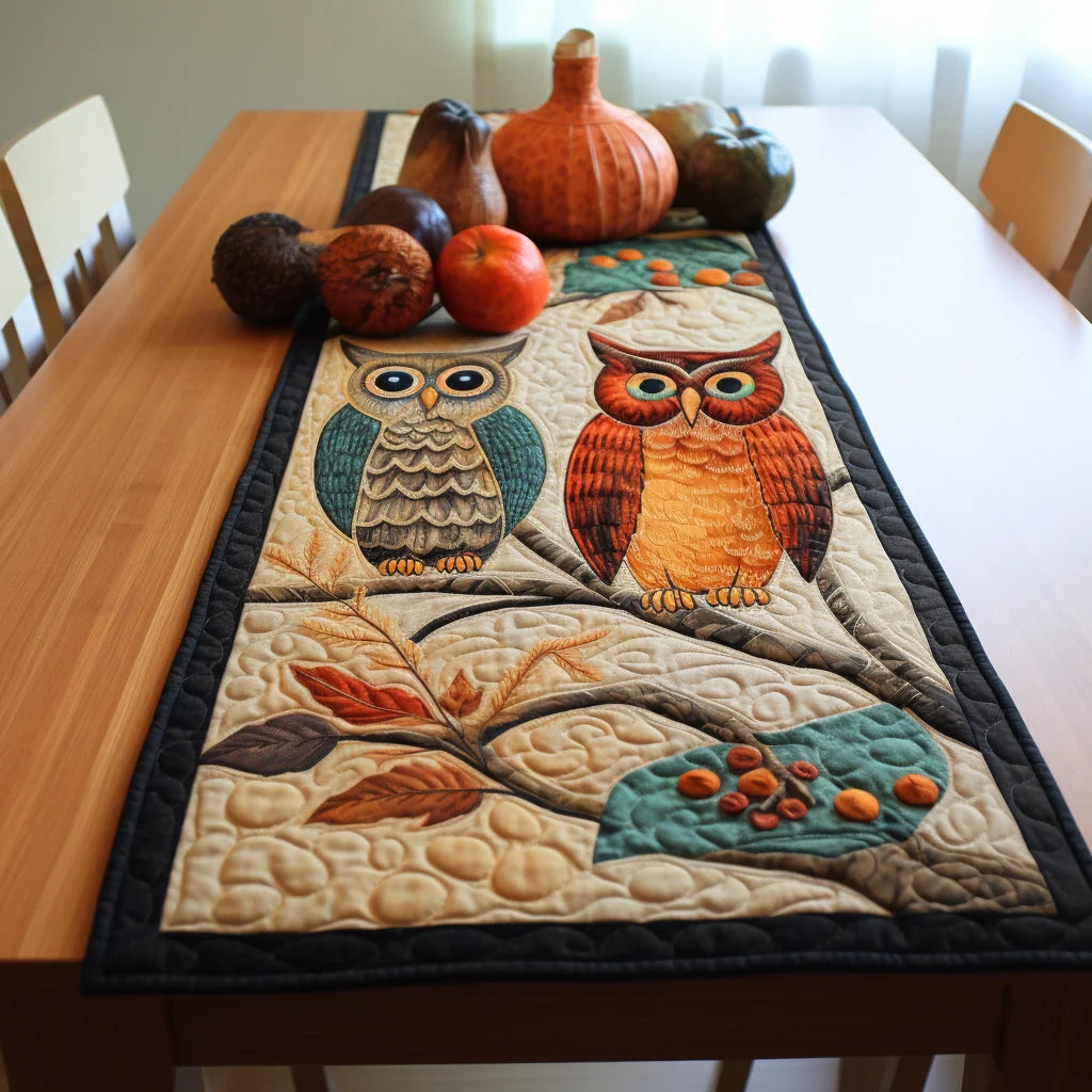 Owl TAI13122341 Quilted Table Runner