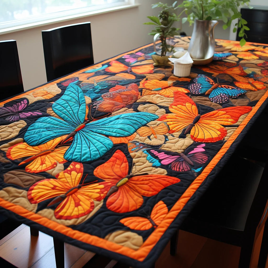 Butterfly TAI04122320 Quilted Table Runner