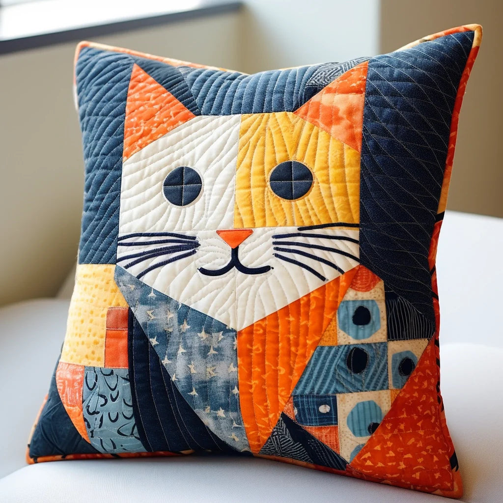 Cat TAI020324231 Quilted Pillow Case