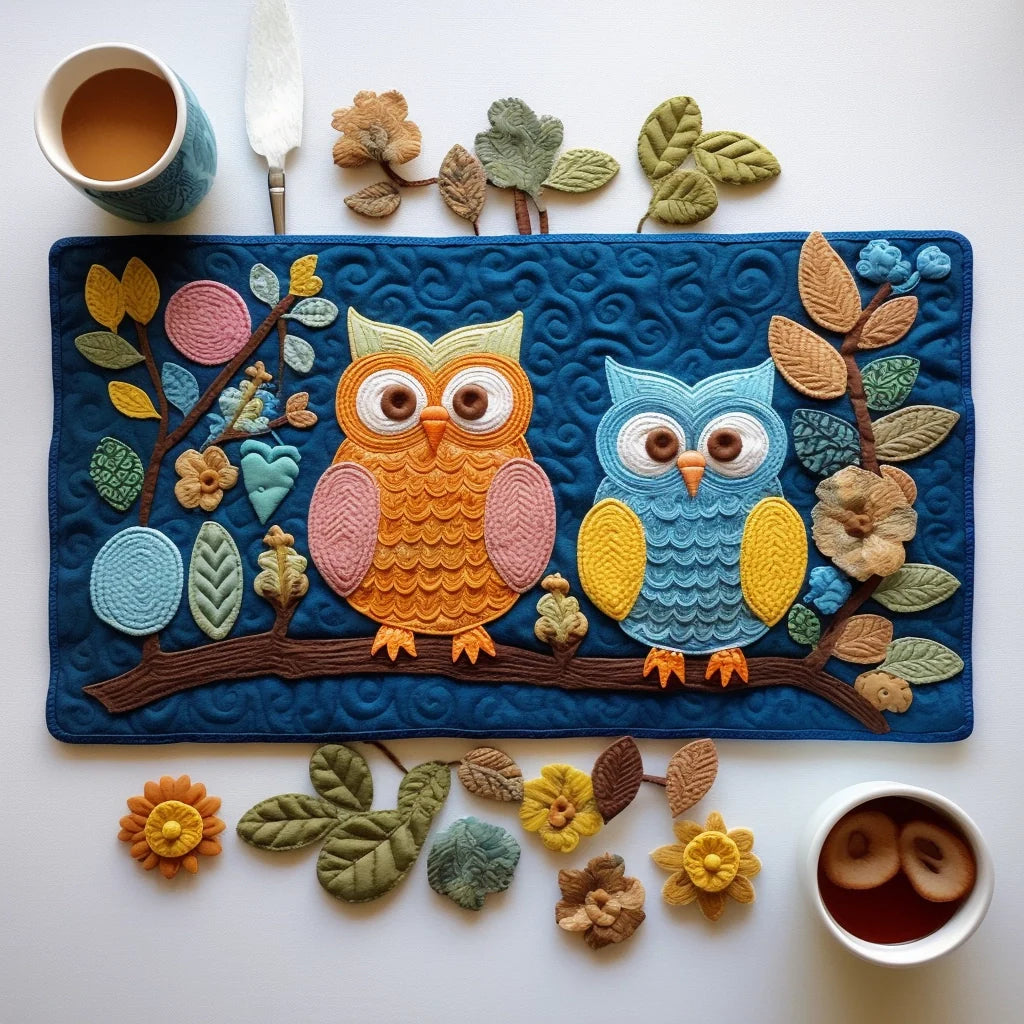 Owl TAI30112323 Quilted Placemats