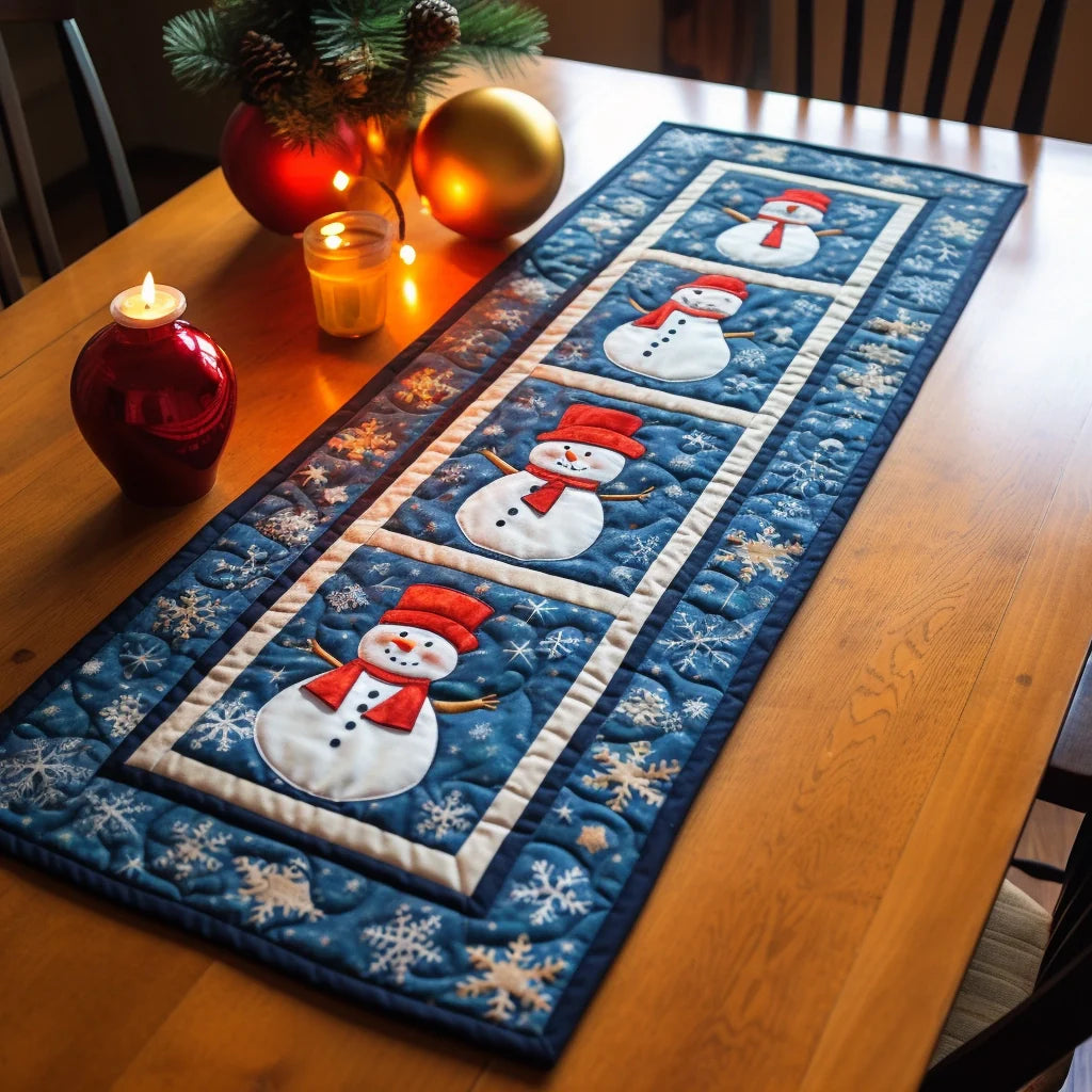 Christmas Snowman TAI280224001 Quilted Table Runner