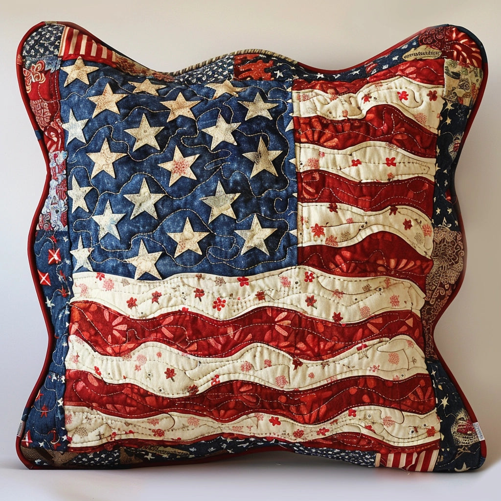 Patriotic Star TAI240424208 Quilted Pillow Case