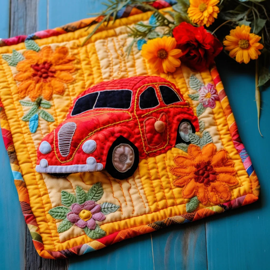 Hippie Car TAI040124258 Quilted Placemats