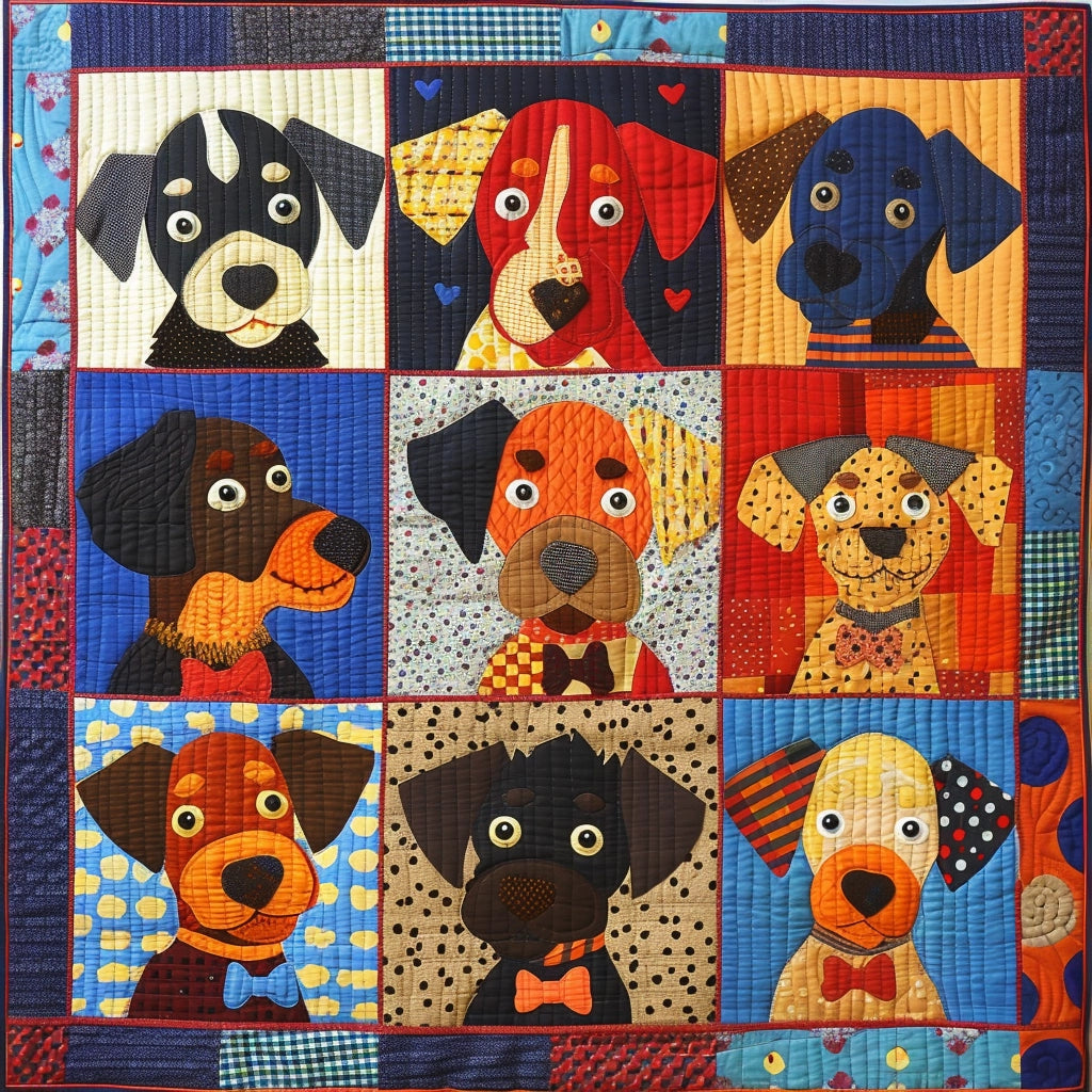 Dogs TAI240424075 Quilt Blanket