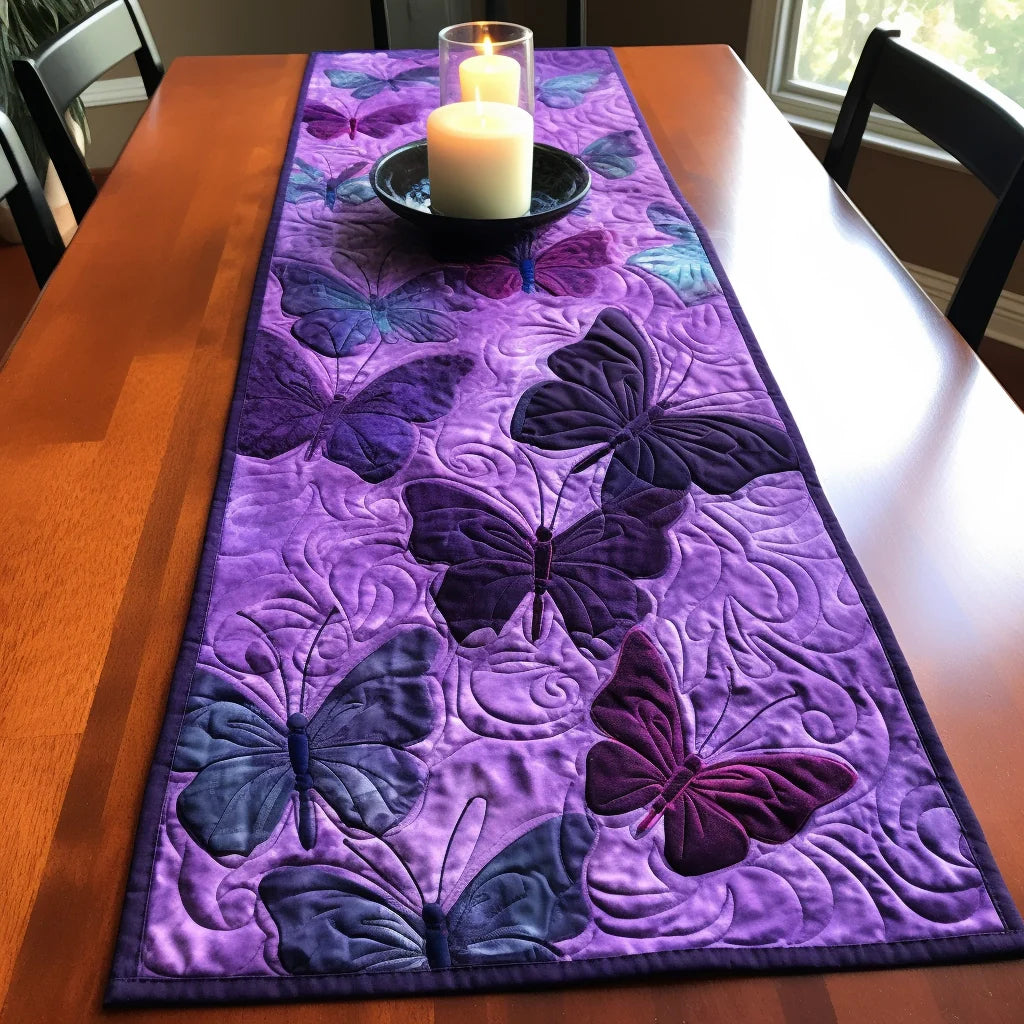 Butterfly TAI30112346 Quilted Table Runner