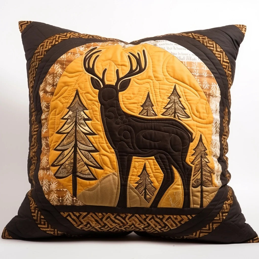 Deer TAI060324014 Quilted Pillow Case