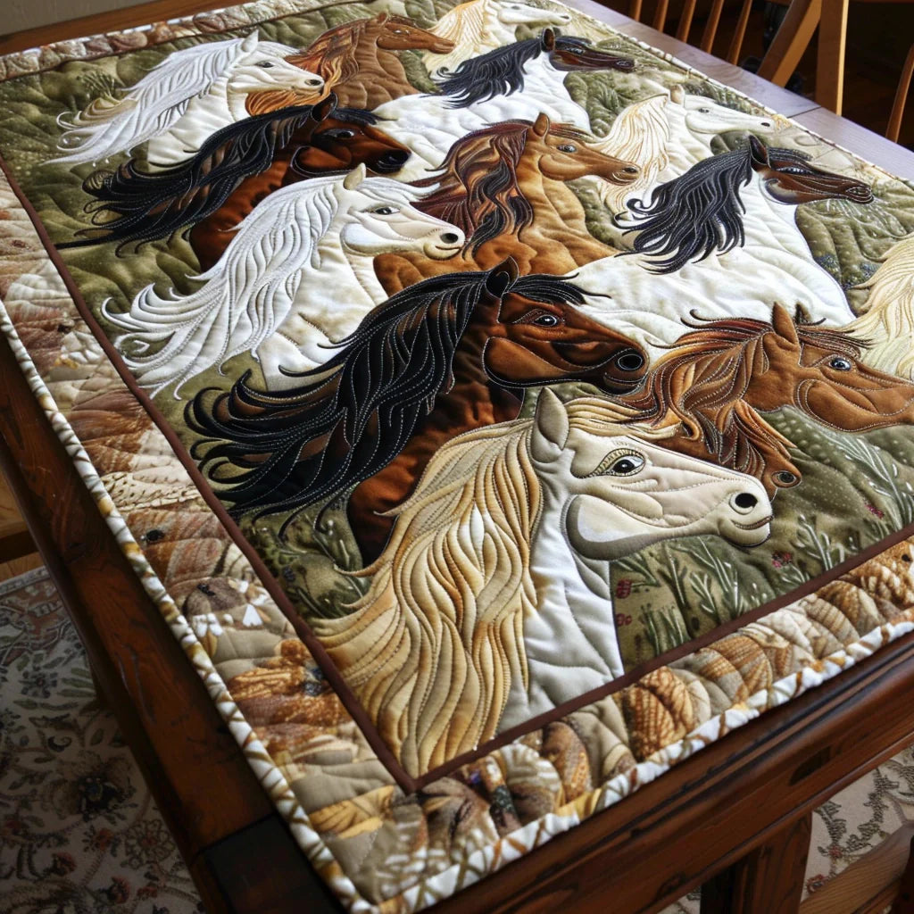 Horse TAI020324060 Quilted Table Runner