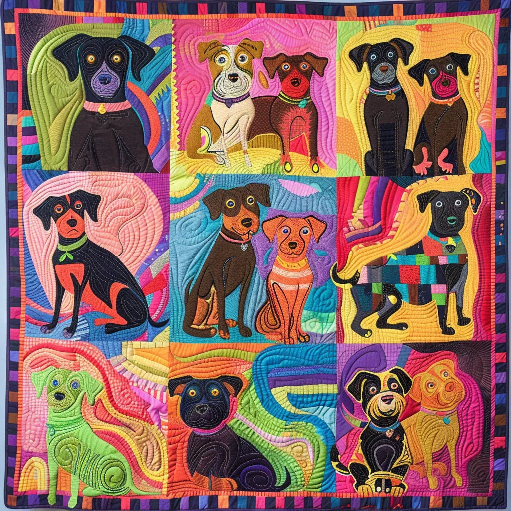Dogs TAI280224147 Quilt Blanket