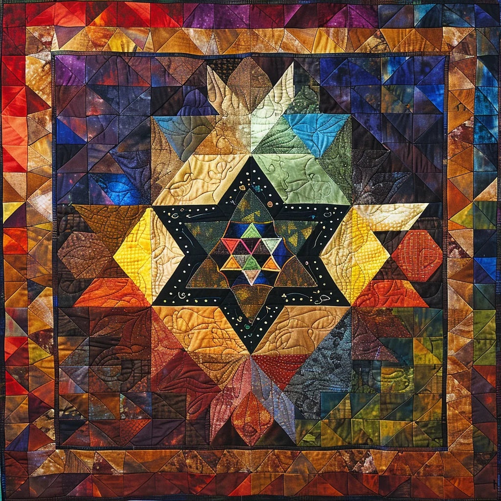 Star Of David TAI080324049 Quilt Blanket