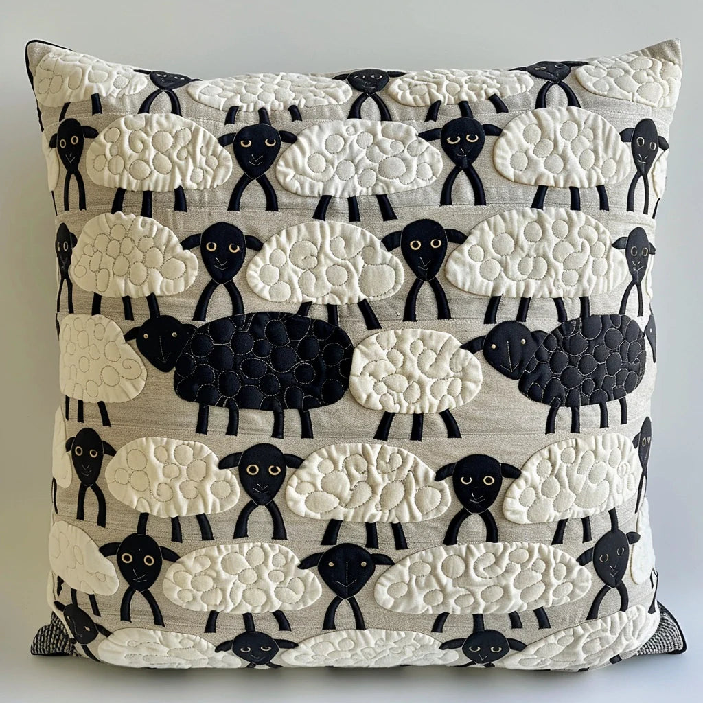 Sheep TAI060324243 Quilted Pillow Case